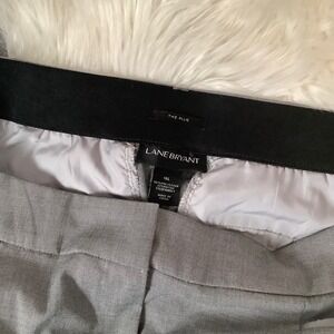 Lane Bryant The Allie Gray Straight Leg Dress Pants Women 18L Long Tall Workwear